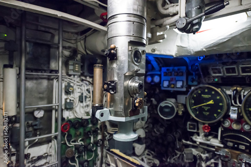 Periscope Inside a Submarine in Italy.