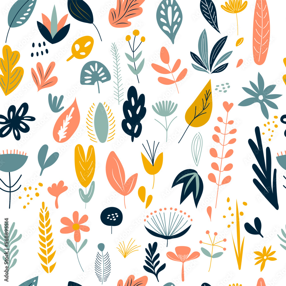 abstract plant background in flat style, vector abstract plant background in flat style, vector