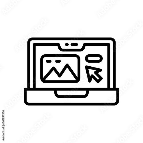 laptop icon for your website, mobile, presentation, and logo design.