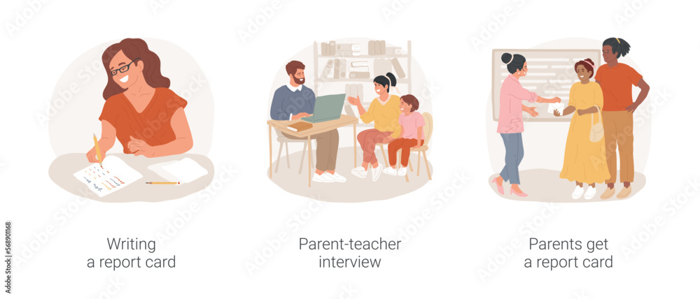 Fototapeta premium Young chefs isolated cartoon vector illustration set. Independent cooking, child holding tray plate with dome cover, serve meal, preparing food for parents, kids do kitchen cleaning vector cartoon.