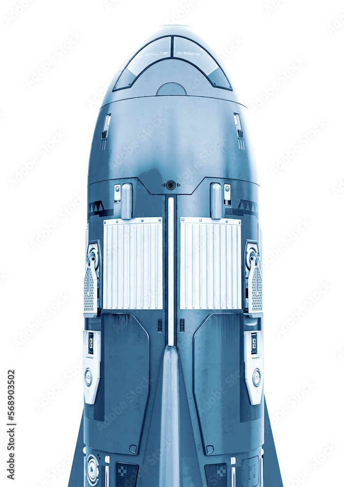 Fototapeta premium rocket in white background close up view