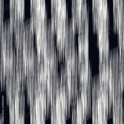 Brush lines seamless pattern. Freehand repeated stripes print. Hand drawn linear background. Simple geometric motif. Ethnic digital paper. Striped textile print. Trendy web design. Vector artwork