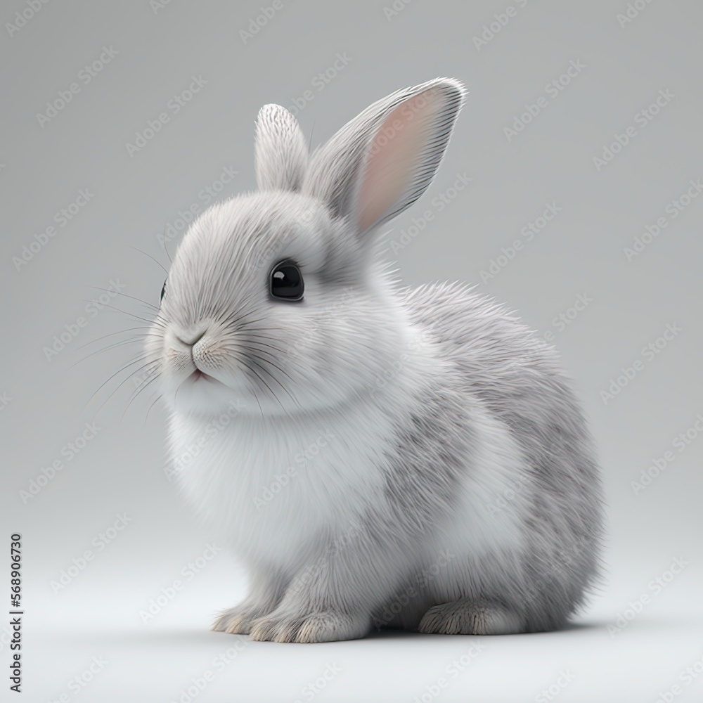 Close-up of a cute and funny rabbit smiling, isolated on white background. Close-up of a cute and funny rabbit smiling, isolated on white background.