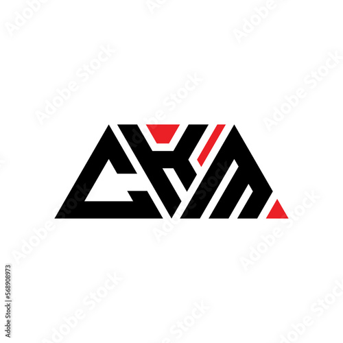 CKM triangle letter logo design with triangle shape. CKM triangle logo design monogram. CKM triangle vector logo template with red color. CKM triangular logo Simple, Elegant, and Luxurious Logo...