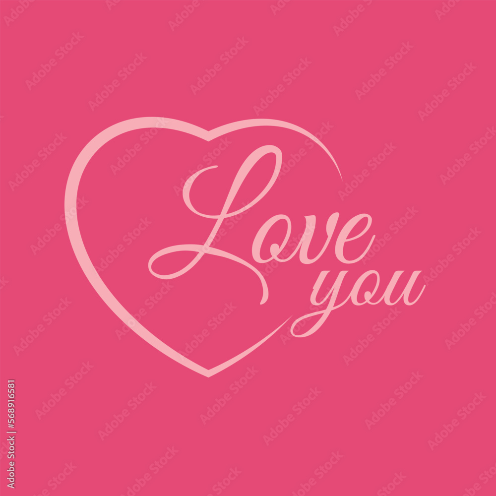 pink valentine card with heart