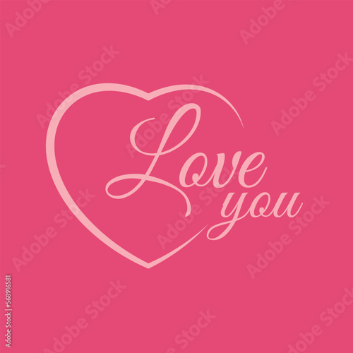 pink valentine card with heart