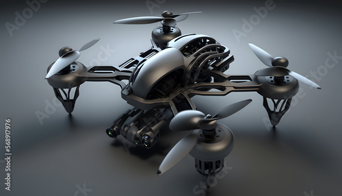 drone delivering orders, 3d rendering