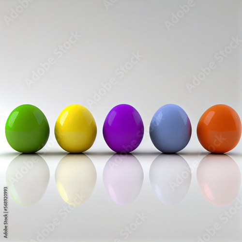 Easter egg , Cute adorable Easter eggs background. Group of colorful eggs cartoons characters
