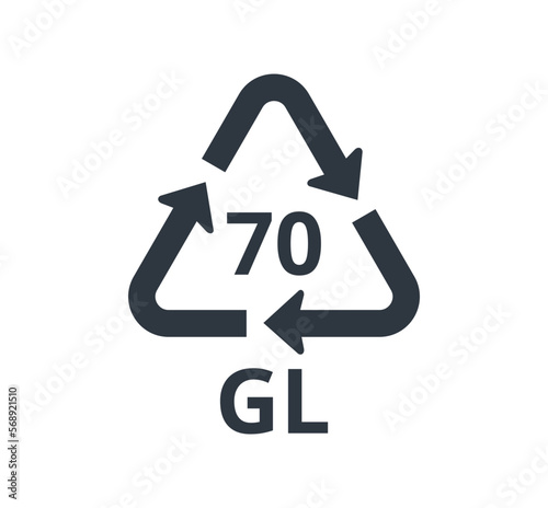 Monochromatic 70 GL icon for clear glass. 