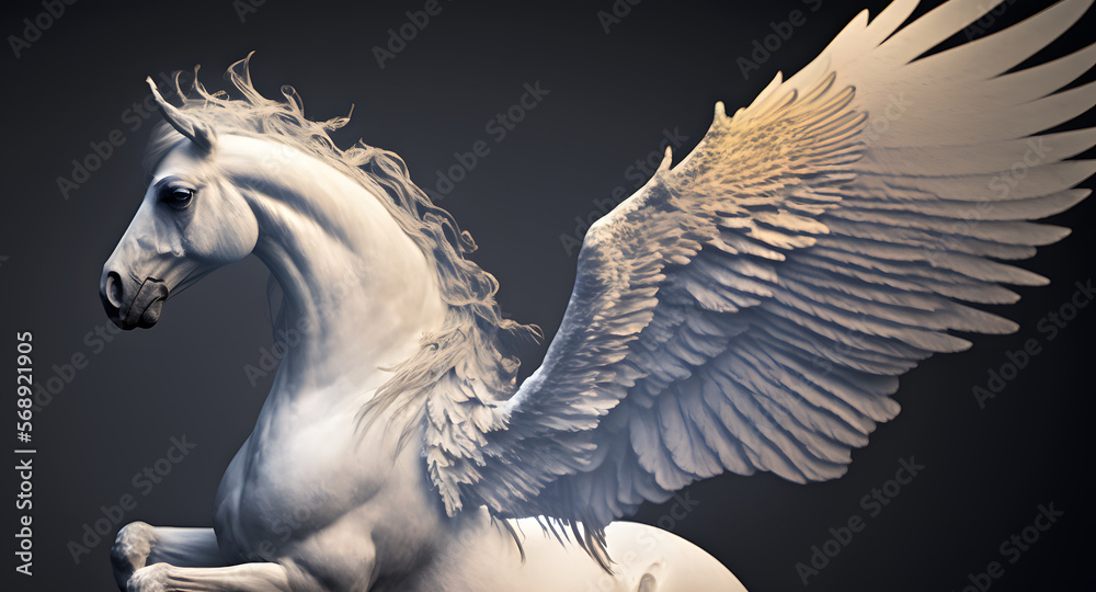 white pegasus digital illustration white pegasus digital illustration