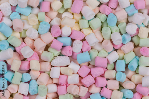 Colorful marshmallows as background