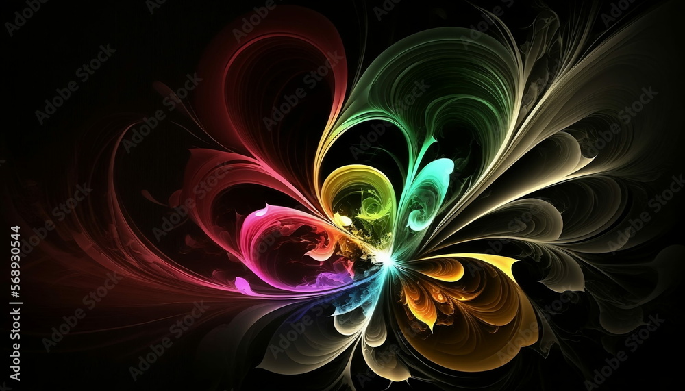 abstract light wallpaper red green yellow white black, background banner floral whirlwind movement, AI abstract light wallpaper red green yellow white black, background banner floral whirlwind movement, AI