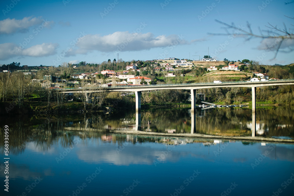 View of the banks of the Douro River, Portugal.