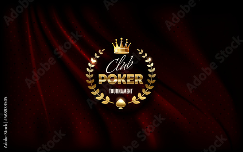 Banner with poker club tournament emblem.