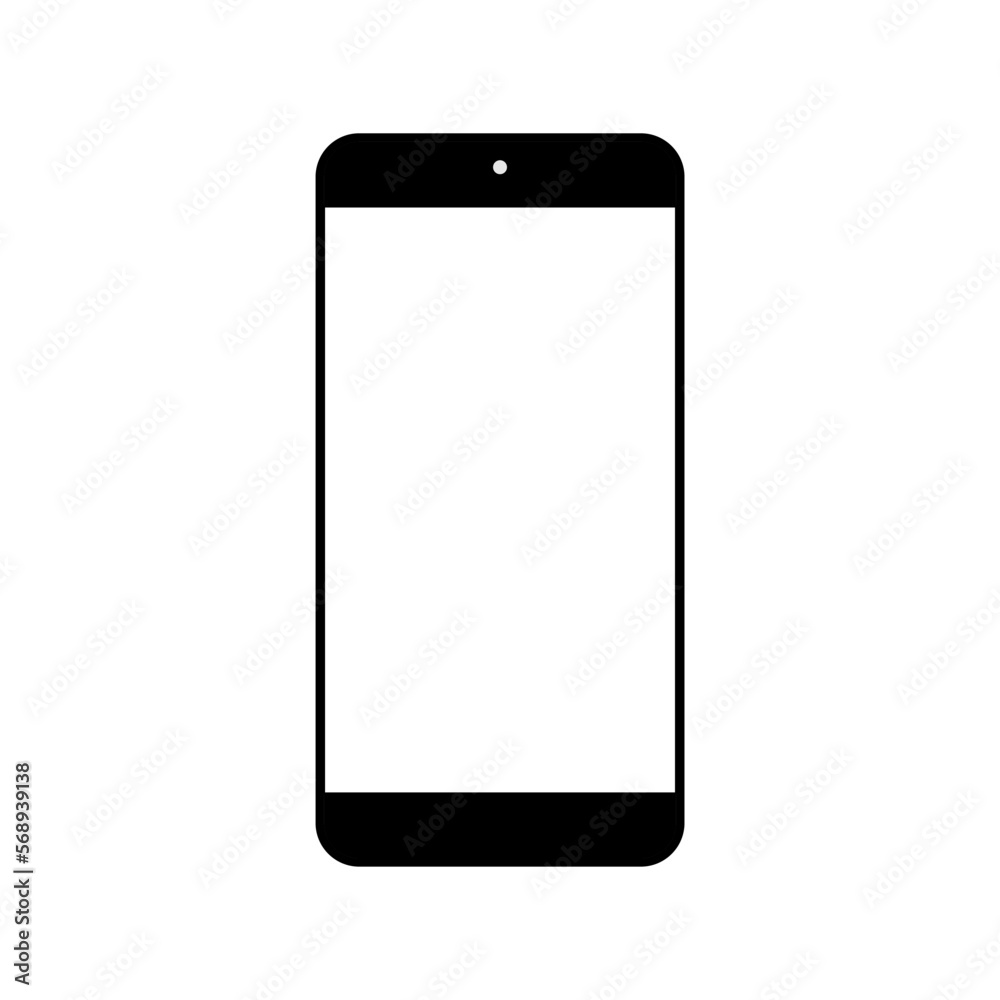 smartphone isolated on white background.Model smartphone.Mobile phone with shadow on transparent background.Vector. Transparent screen isolated smartphone isolated on white background.Model smartphone.Mobile phone with shadow on transparent background.Vector. Transparent screen isolated