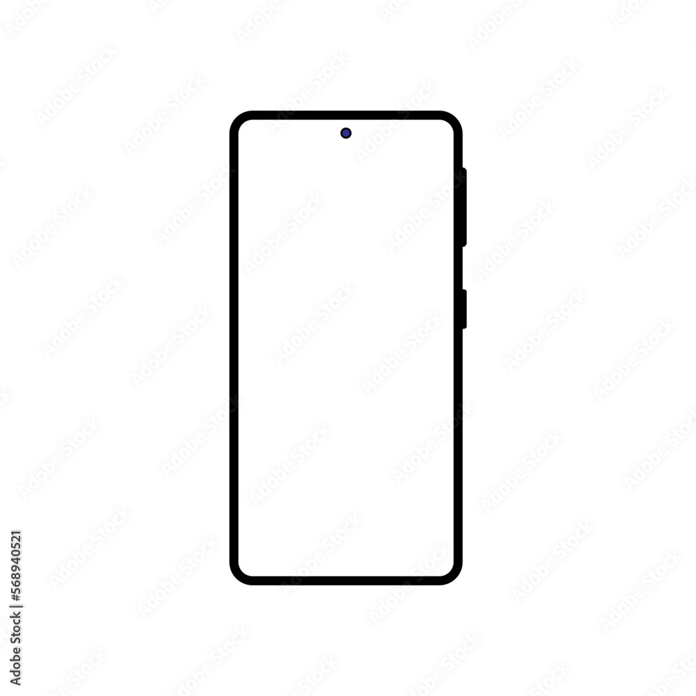 Model smartphone.Mobile phone with shadow on transparent background.Vector. Transparent screen isolated.phone isolated on white Model smartphone.Mobile phone with shadow on transparent background.Vector. Transparent screen isolated.phone isolated on white