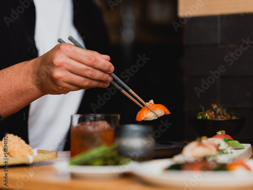 A selection of sushi