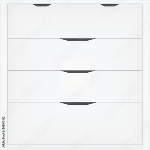 Home chest of drawers. vector