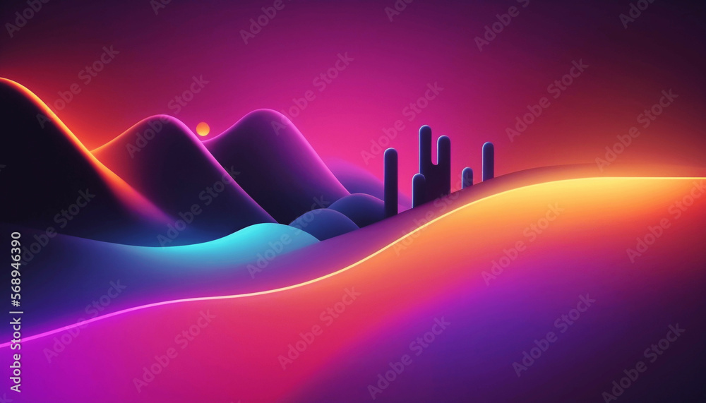 soft neon dark digital futuristic abstract pattern background - new quality universal colorful joyful technology stock image illustration design wallpaper, generative ai