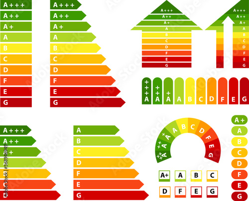 Energy rating charts collection.