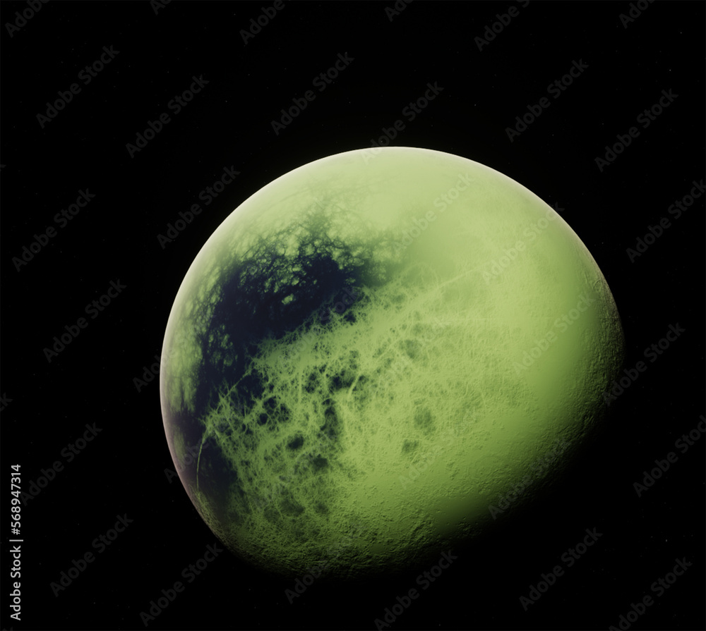 Naklejka premium Planet, space, 3d illustration, 3d rendering