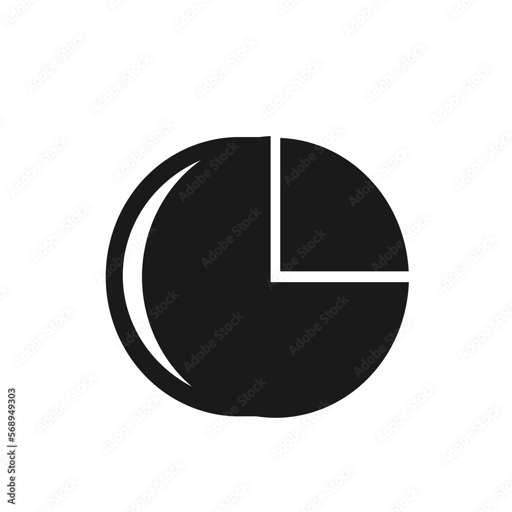 Vector illustration, pie chart icon. Vector illustration, pie chart icon.