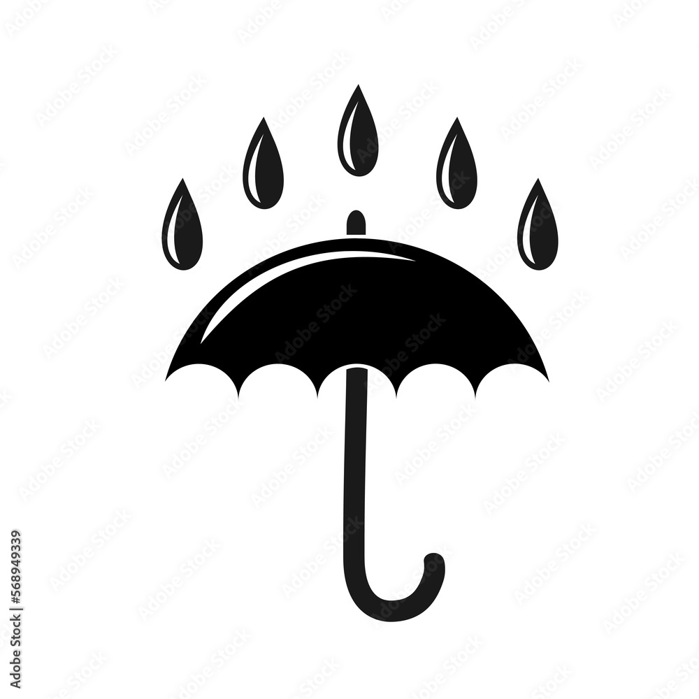 Vector illustration, umbrella and rain icon. Vector illustration, umbrella and rain icon.