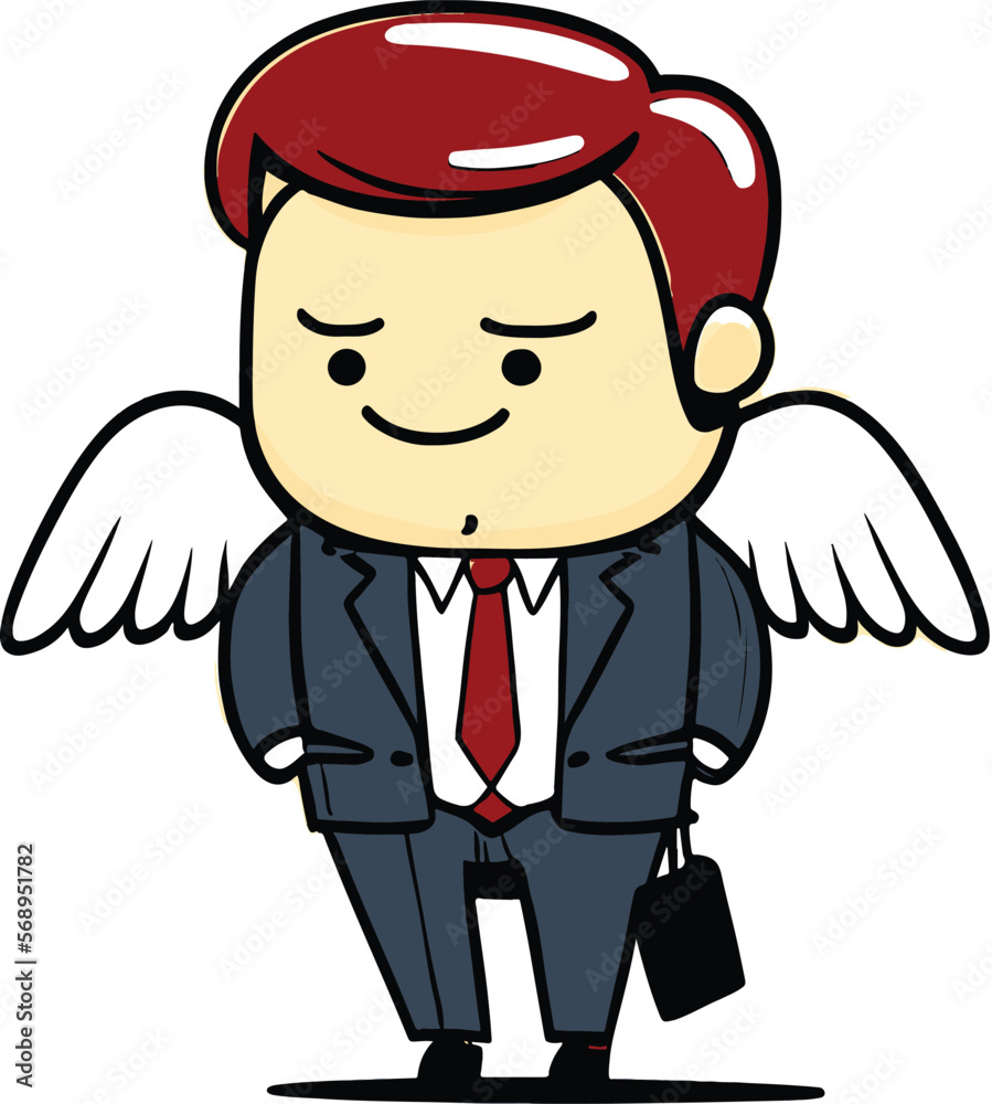Businessman with angel wings. My shef angel. Concept of human business.. Businessman with angel wings. My shef angel. Concept of human business..