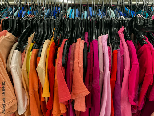 gradient of colourful clothes  photo