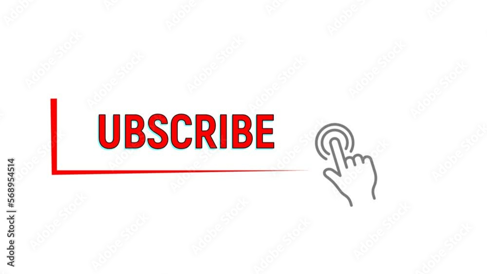 Basic Subscribe icon outro or intro for videos and social media posts. Red subscribe article on white background with a tapping hand symbol. Subscribe video banner. Basic Subscribe icon outro or intro for videos and social media posts. Red subscribe article on white background with a tapping hand symbol. Subscribe video banner.