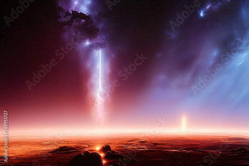 Dramatic starscape above an alien world, exploration, vision, The Future