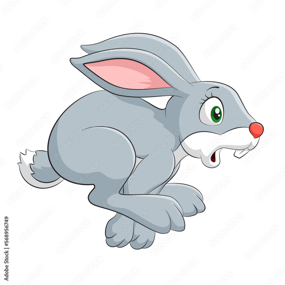 cartoon drawing of a running rabbit To be used in various works such as print media, online media or various social media cartoon drawing of a running rabbit To be used in various works such as print media, online media or various social media