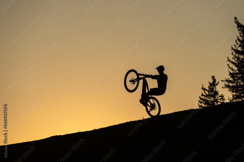 Obraz premium MTB-Sunset ride