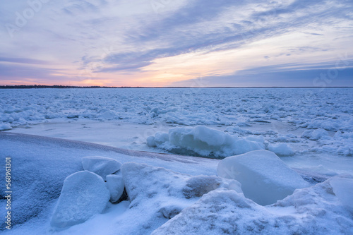 Frozen sea. Jakobstad/Pietarsaari, Finland
