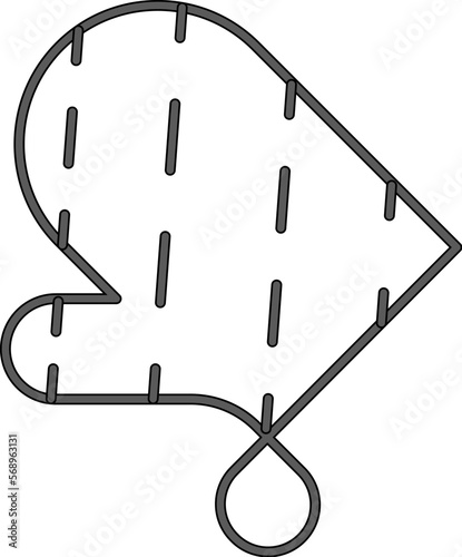 Oven mitts line icon Protect hands Kitchen clothing