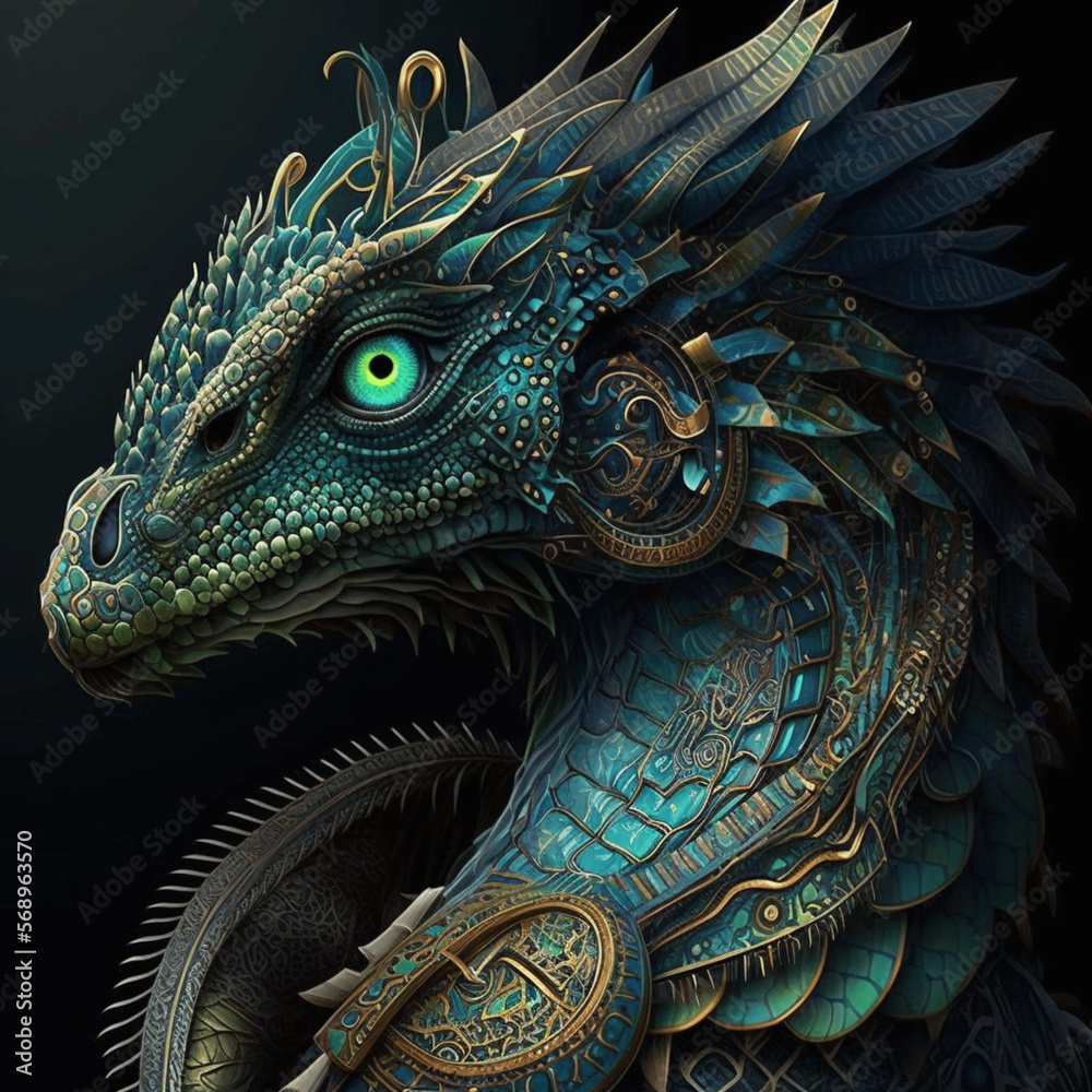 Fototapeta premium head of dragon