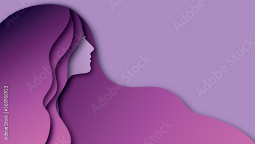 Photographie Banner 8 de marzo, ilustración vectorial del Día Internacional de la Mujer