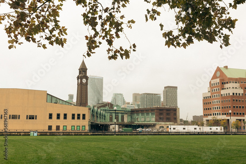 Lackawanna Clock Tower and buildings in New York City. photo