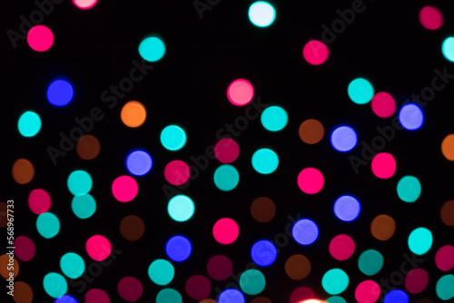 Beautiful Multicolored Bokeh lights Texture Background.