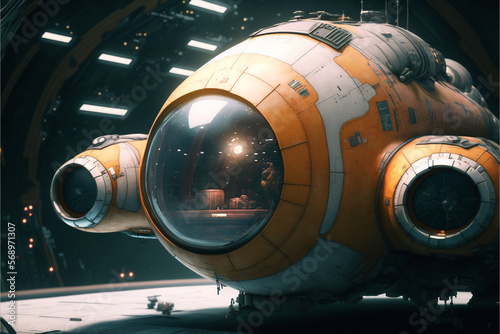 Wallpaper Mural Astronave. AI Generated Torontodigital.ca