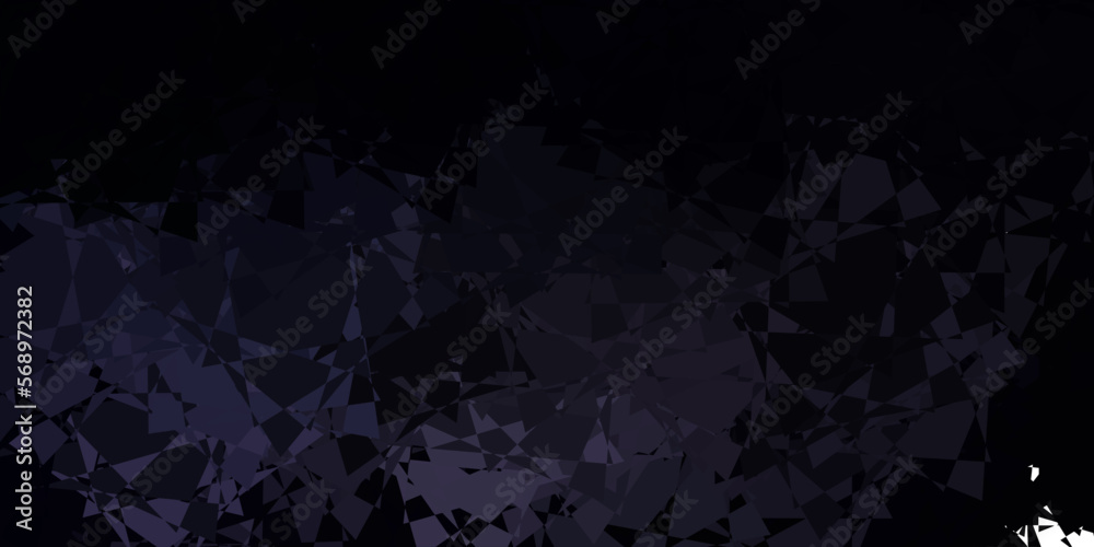 Obraz premium Dark Gray vector background with polygonal forms.