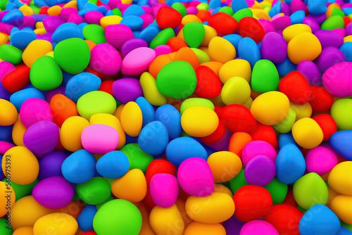 Bright Rainbow Pebble Wallpaper Generative AI 3D Render