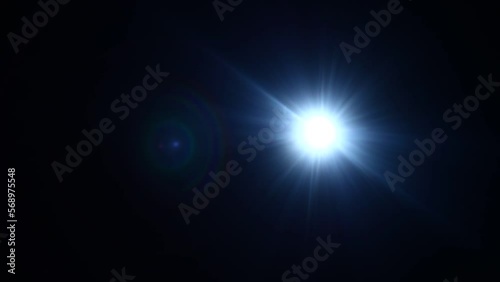 Wallpaper Mural Easy to add lens flare effects for overlay designs or screen blending mode to make high-quality images. Abstract sun burst, digital flare, iridescent glare over black background. Torontodigital.ca