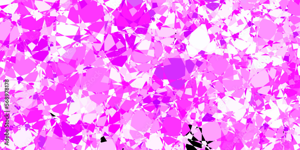 Dark Pink vector pattern with polygonal shapes. Dark Pink vector pattern with polygonal shapes.