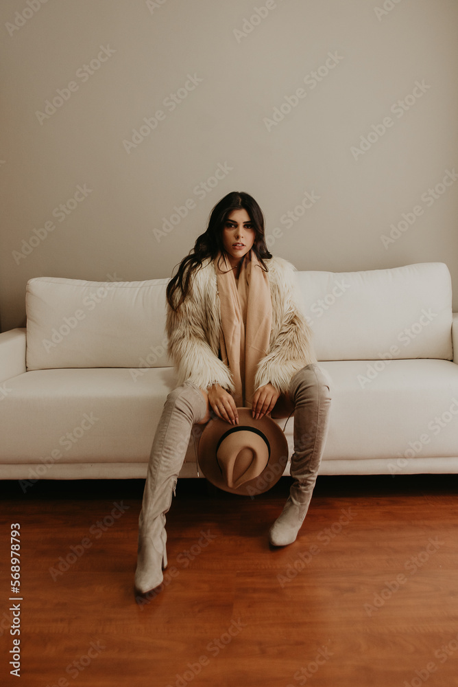 Obraz premium woman model fashion studio