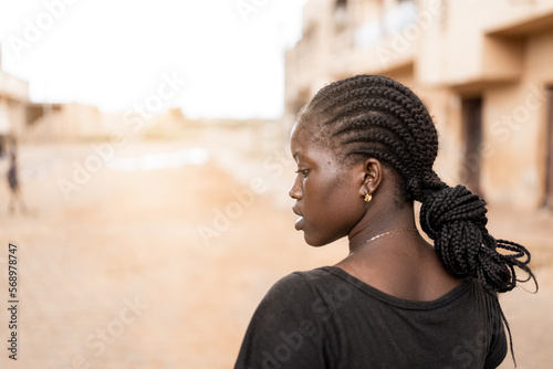 woman in the street of senegal photo