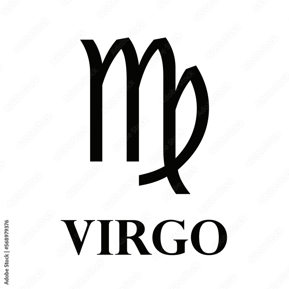 Virgo sign. Virgo zodiac symbol. Virgo icon isolated on white background. Horoscope sign Virgo sign. Virgo zodiac symbol. Virgo icon isolated on white background. Horoscope sign