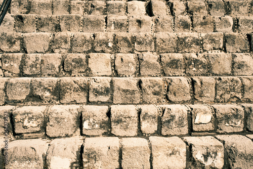original stairs of the pyramid of the sun in teotihuacan