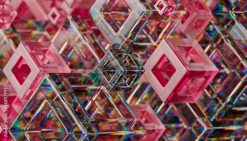 Abstract cubes photo