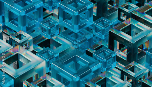 Abstract cubes photo